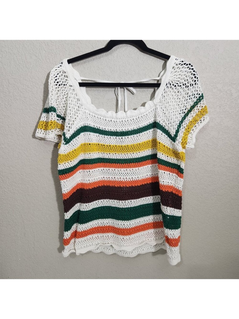 Torrid Blouse Crochet Size 0 Short Sleeve Lightweight